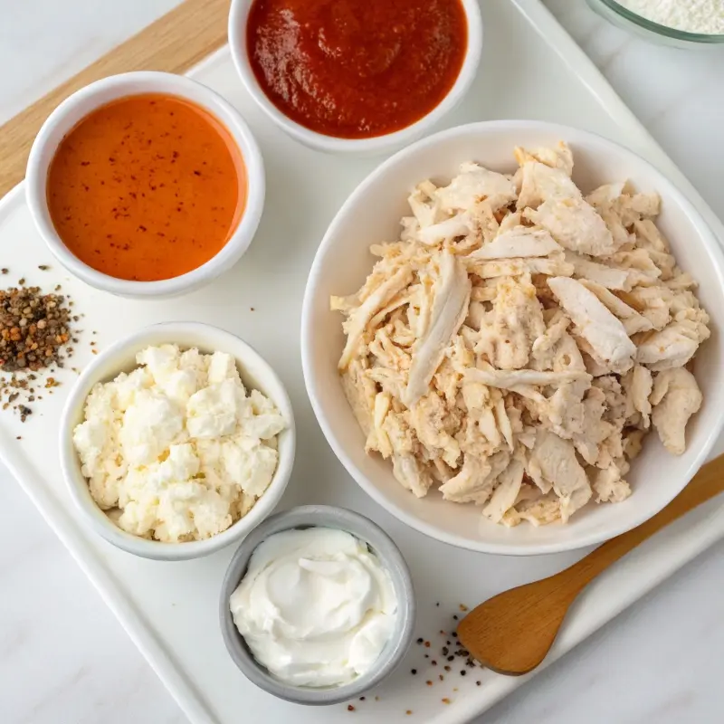 High Protein Buffalo Chicken Dip   ingredients
