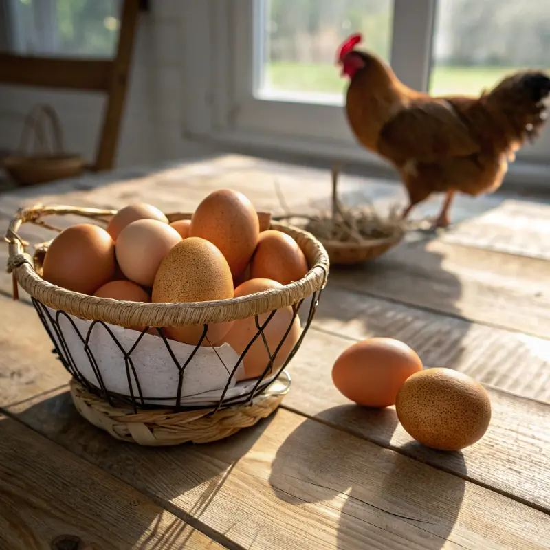 eggs from hens on high-protein diet	