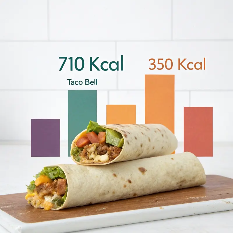 Calorie comparison chart burrito	