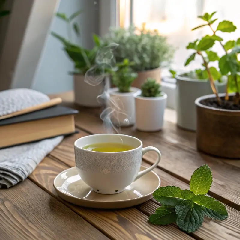 lemon balm tea  recipe promoting relaxation and calm	