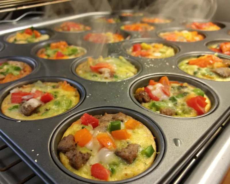 crustless high protein quiche muffins with vegetables	