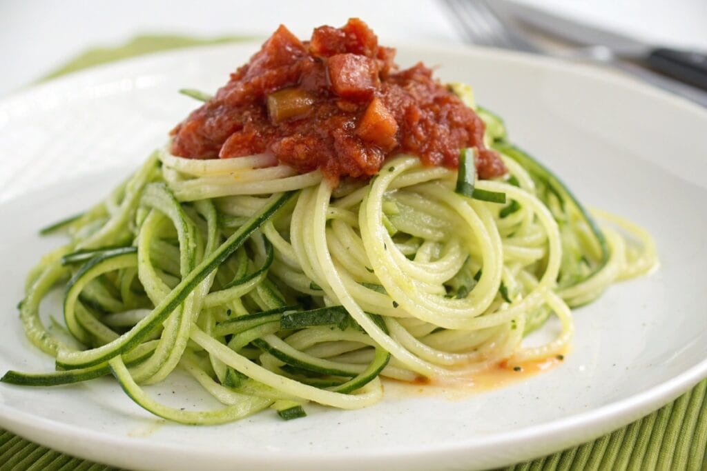 Raw vegan pasta